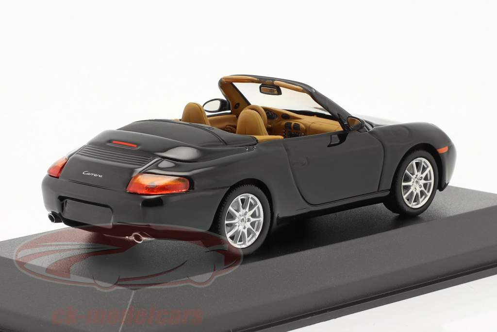 Porsche 911 Cabriolet jaar 1998 zwart metallic 1:43 Minichamps