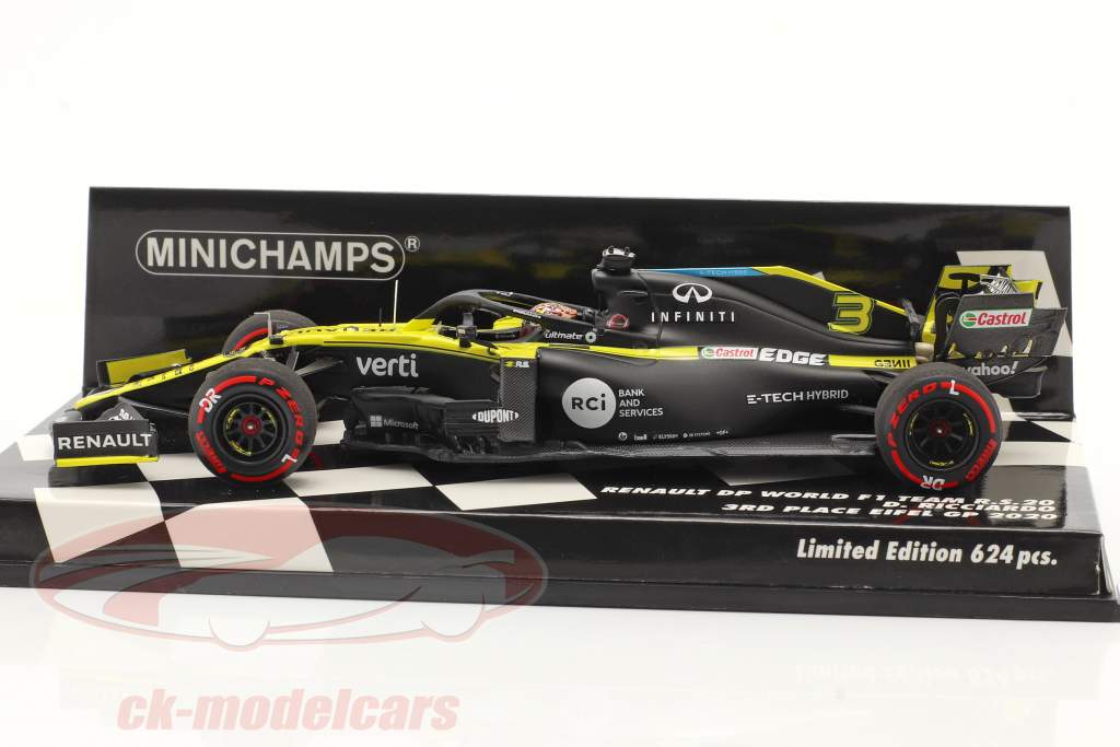 Daniel Ricciardo Renault R.S.20 #3 3. Eifel GP formel 1 2020 1:43 Minichamps
