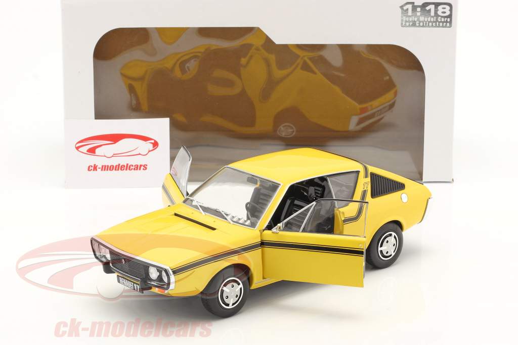 Renault 17 (R17) MK1 year 1976 yellow 1:18 Solido