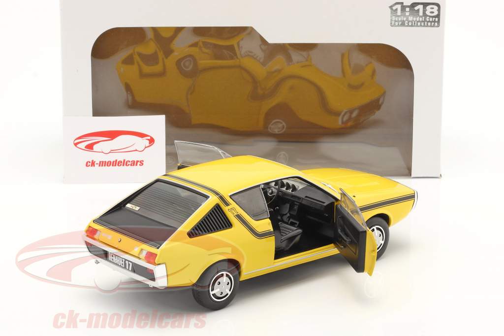 Renault 17 (R17) MK1 year 1976 yellow 1:18 Solido