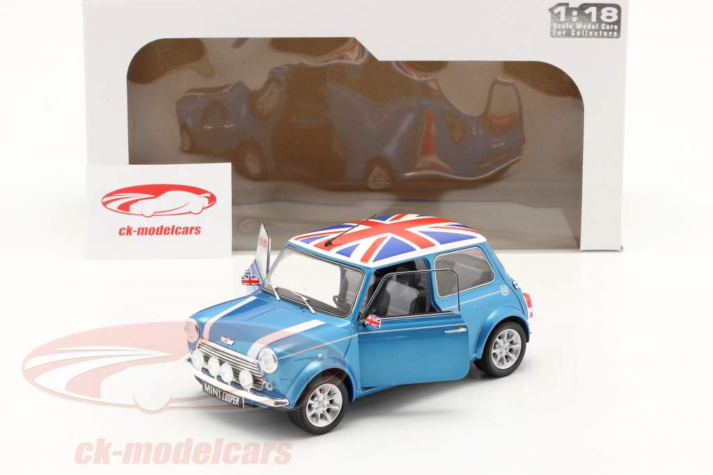 Mini Cooper Sport Année de construction 1997 pêcheur bleu 1:18 Solido