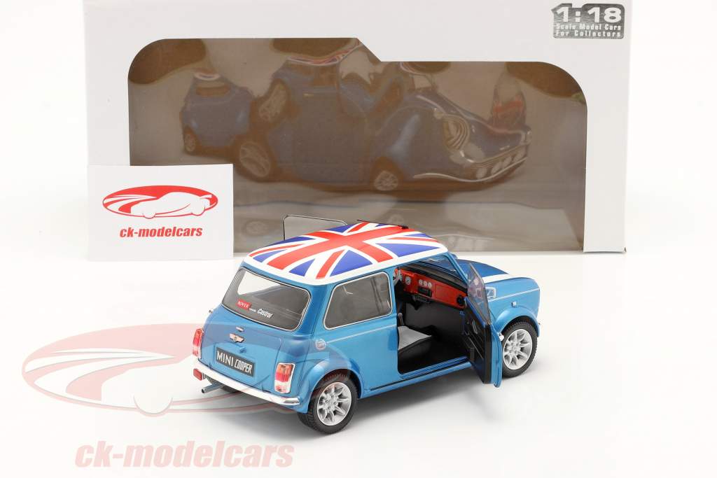 Mini Cooper Sport Année de construction 1997 pêcheur bleu 1:18 Solido