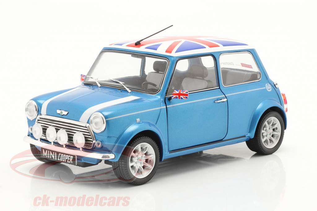 Mini Cooper Sport Année de construction 1997 pêcheur bleu 1:18 Solido