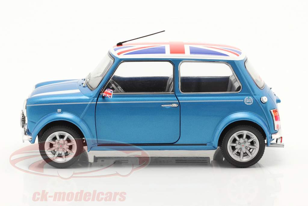 Mini Cooper Sport Année de construction 1997 pêcheur bleu 1:18 Solido