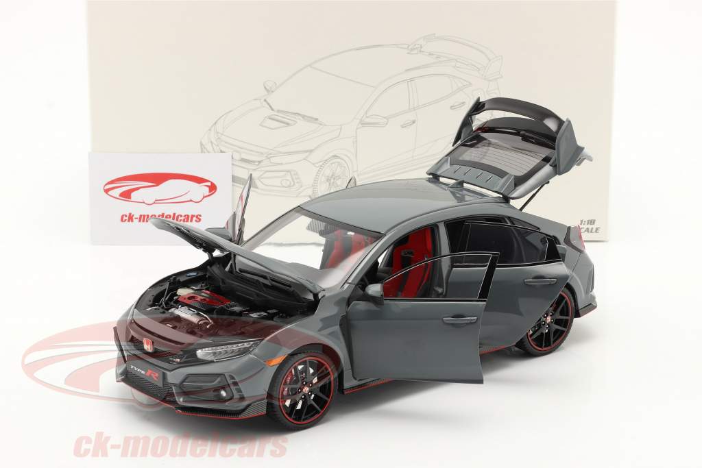 Honda Civic Type-R Ano de construção 2020 cinzento 1:18 LCD Models