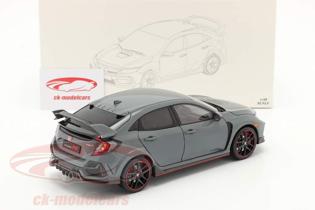 Honda Civic Type-R Ano de construção 2020 cinzento 1:18 LCD Models