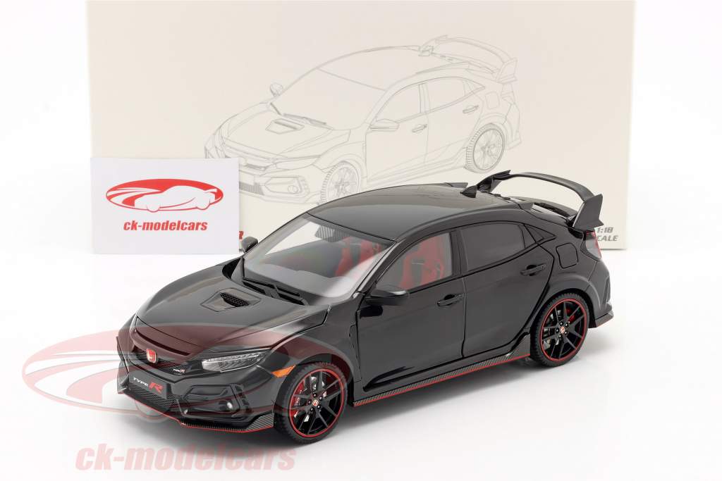 Honda Civic Type-R bouwjaar 2020 zwart 1:18 LCD Models