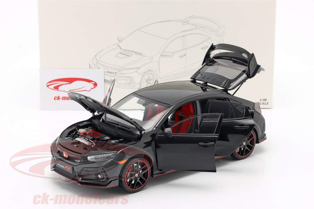 Honda Civic Type-R year 2020 black 1:18 LCD Models