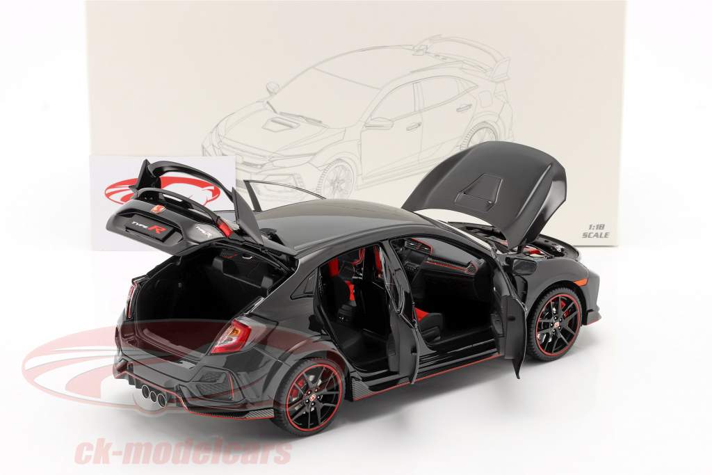 Honda Civic Type-R year 2020 black 1:18 LCD Models