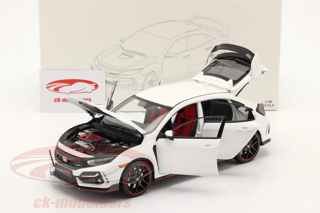 Honda Civic Type-R Anno di costruzione 2020 bianco 1:18 LCD Models