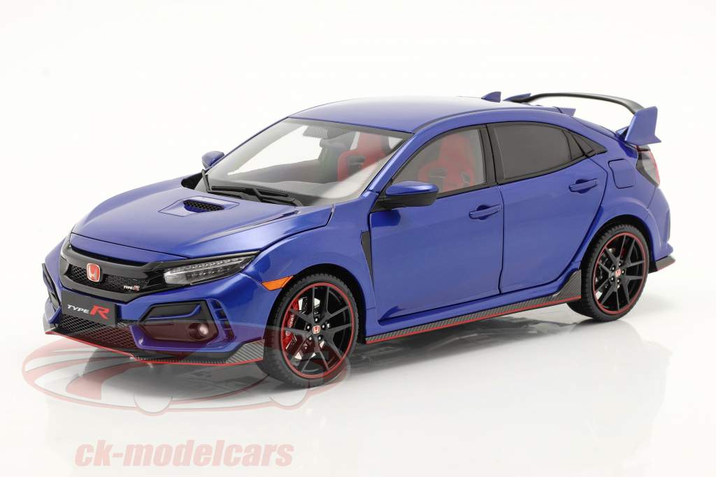 Honda Civic Type-R Byggeår 2020 blå 1:18 LCD Models