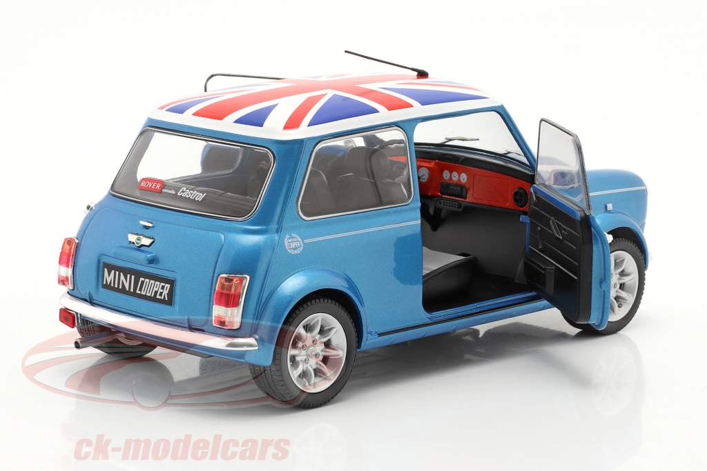 Mini Cooper Sport Année de construction 1997 pêcheur bleu 1:18 Solido