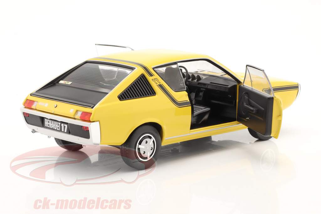 Renault 17 (R17) MK1 year 1976 yellow 1:18 Solido