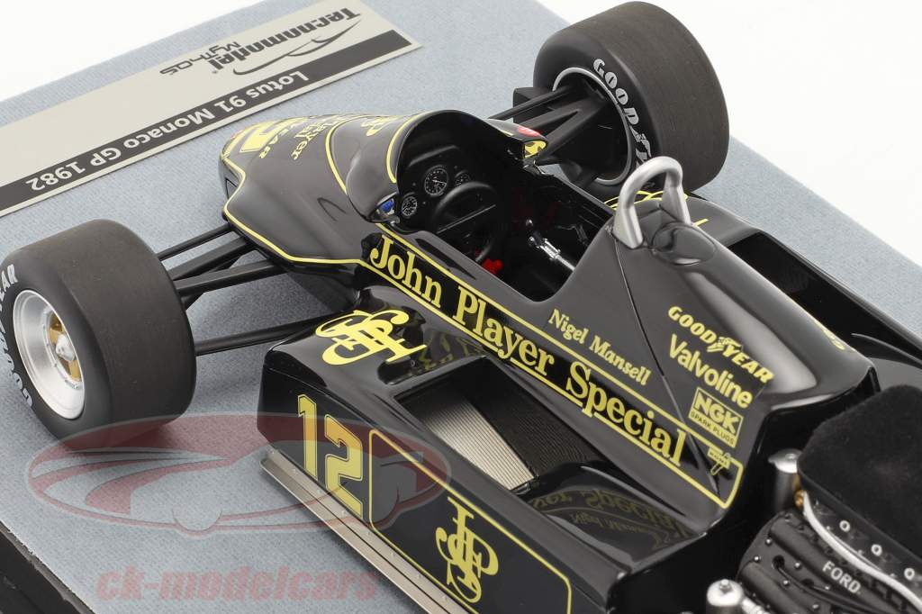 Nigel Mansell Lotus 91 #12 4th Monaco GP Formel 1 1982 1:18 Tecnomodel