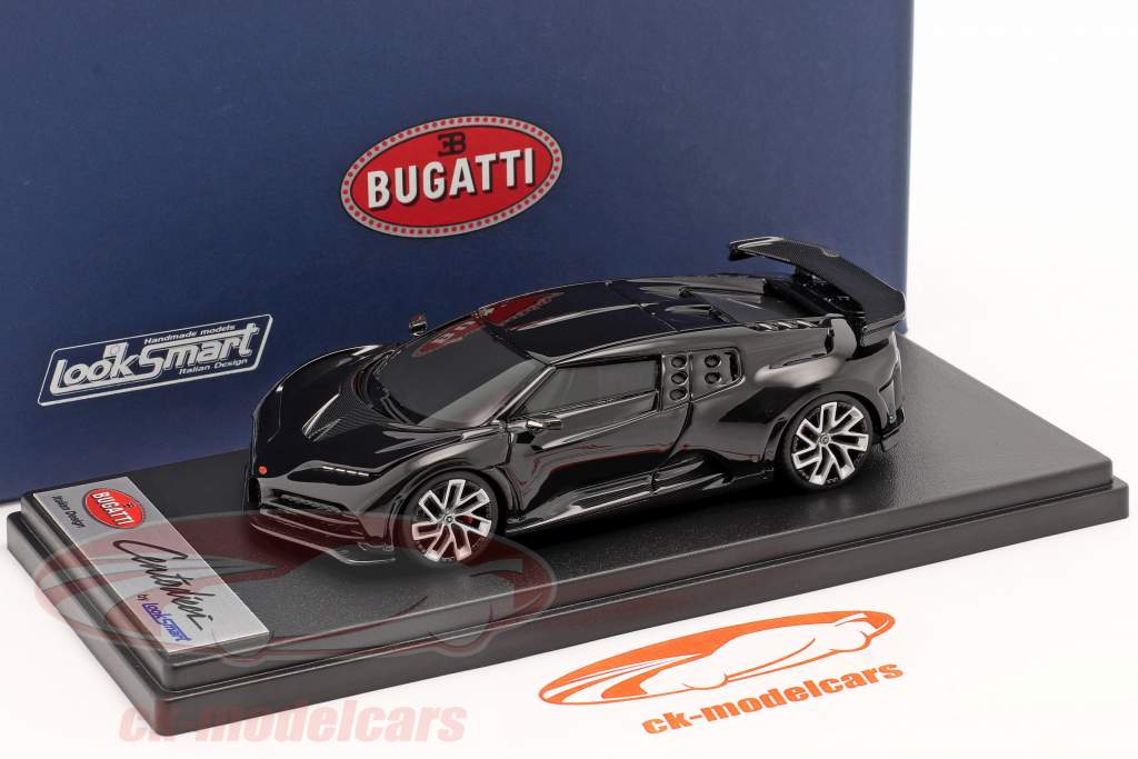 Bugatti Centodieci 2019 glimmend zwart 1:43 LookSmart