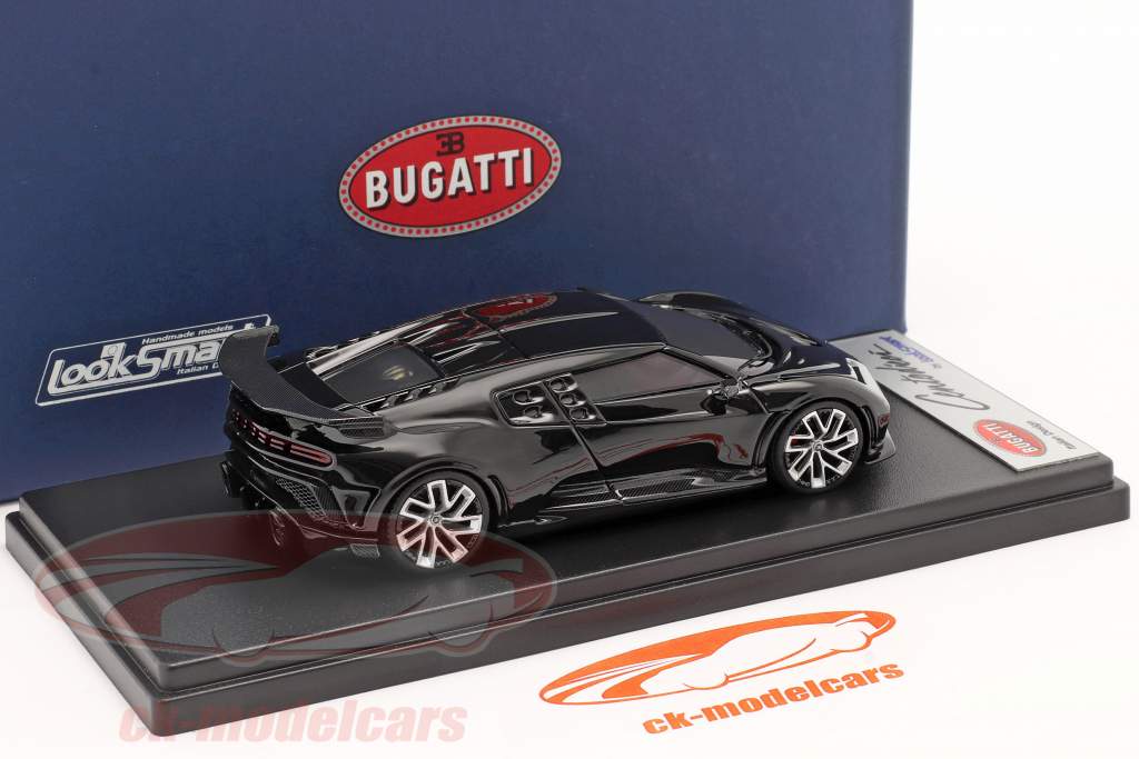 Bugatti Centodieci 2019 glimmend zwart 1:43 LookSmart