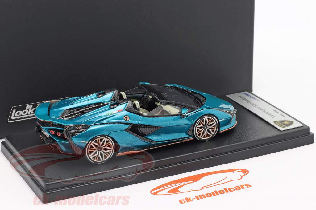 Lamborghini Sian Roadster Launch Version 2020 uranus bleu 1:43 LookSmart