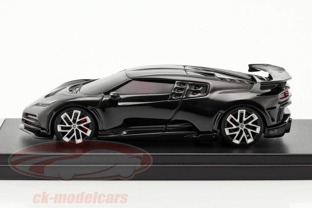 Bugatti Centodieci 2019 glimmend zwart 1:43 LookSmart
