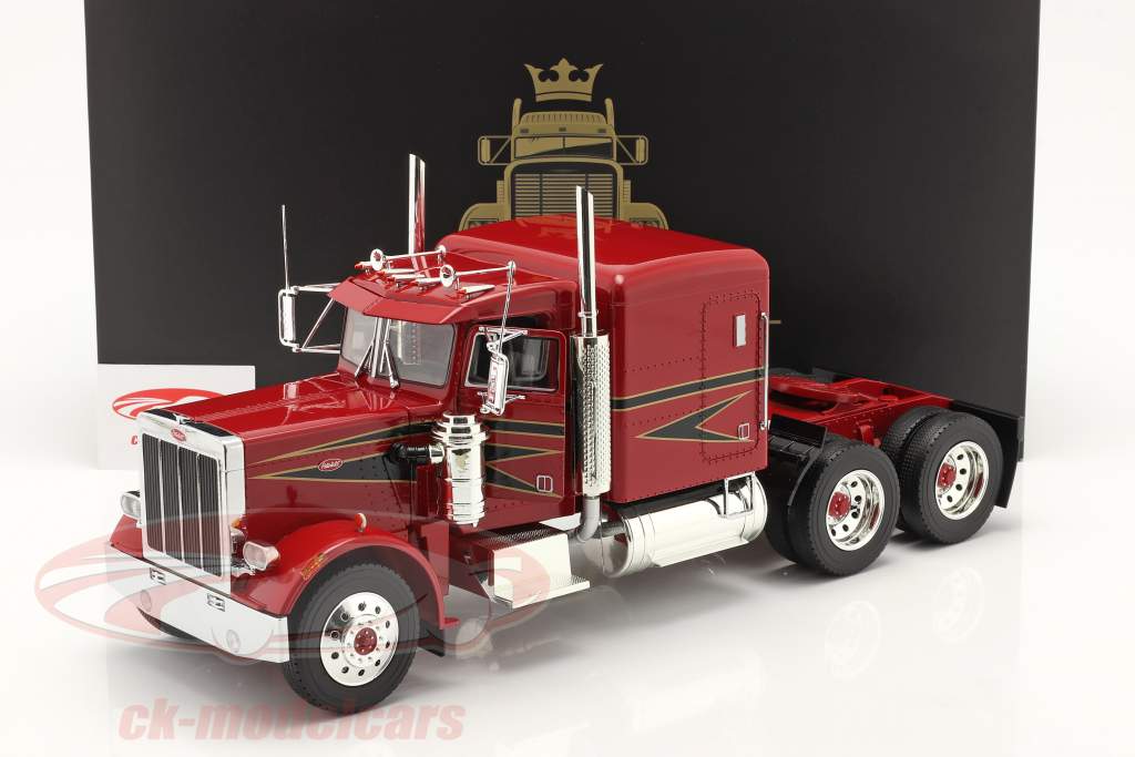 Peterbilt 359 Bull Nose Lastbil 1967 rød / sort 1:18 Road Kings