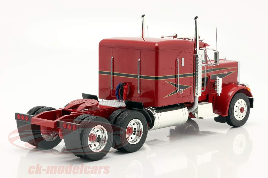 Peterbilt 359 Bull Nose Lastbil 1967 rød / sort 1:18 Road Kings