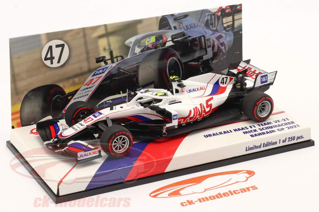 Mick Schumacher Haas VF-21 #47 Bahrein GP formula 1 2021 1:43 Minichamps
