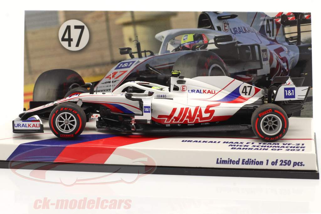 Mick Schumacher Haas VF-21 #47 Bahrein GP formula 1 2021 1:43 Minichamps