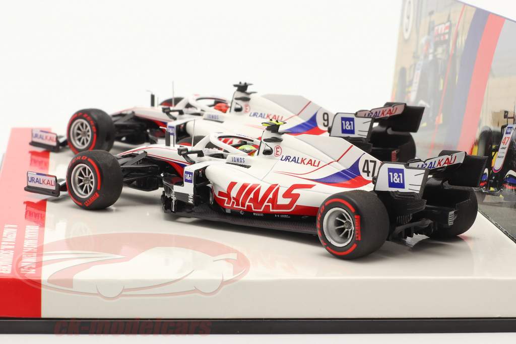 Schumacher #47 & Mazepin #9 2-Car Set Haas VF-21 formula 1 2021 1:43 Minichamps