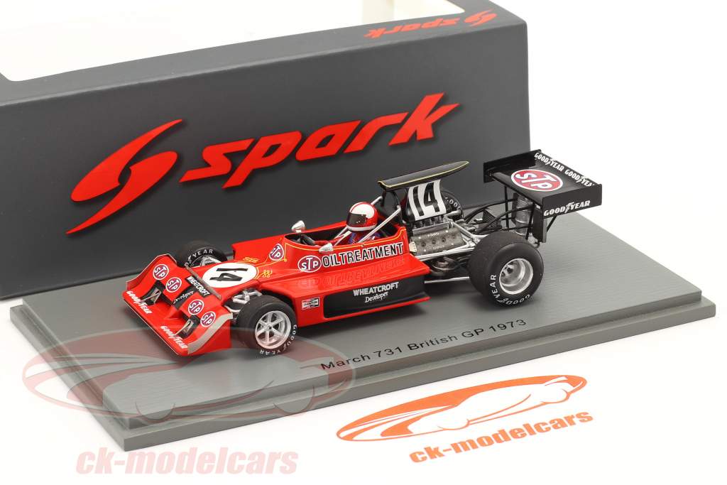 Roger Williamson March 731 #14 Britisk GP formel 1 1973 1:43 Spark