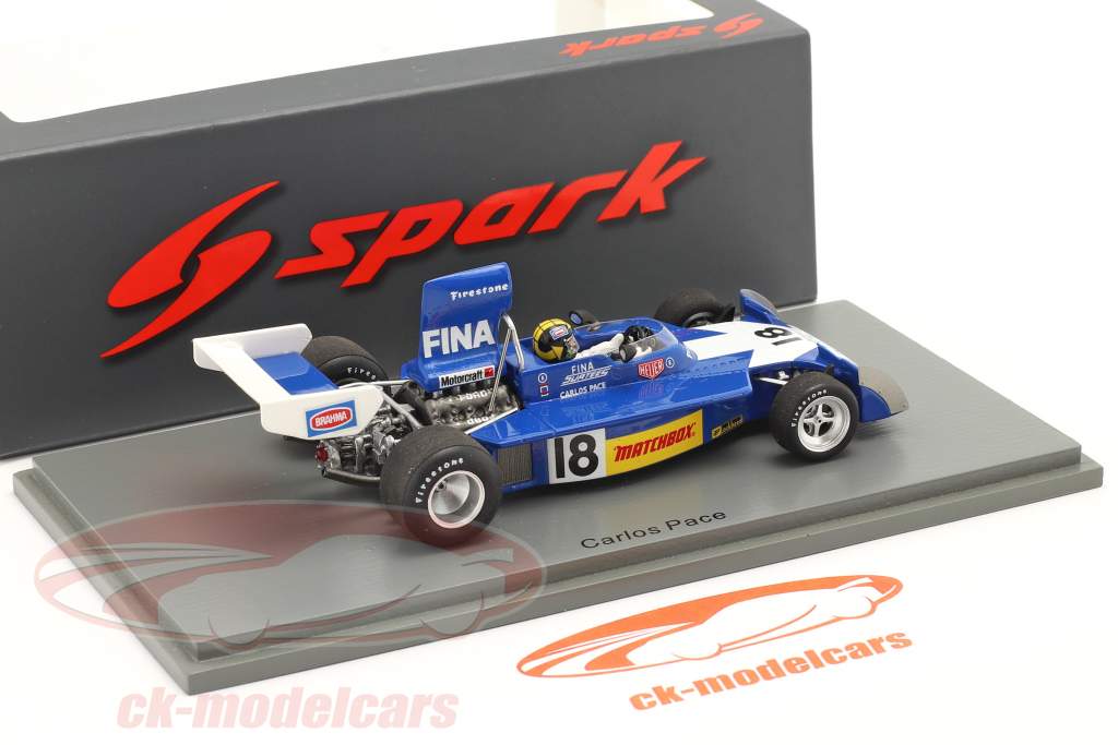 Carlos Pace Surtees TS16 #18 4e Braziliaans GP formule 1 1974 1:43 Spark