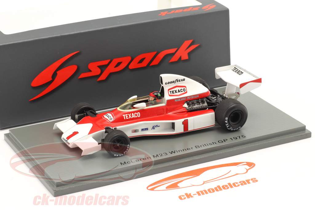 Emerson Fittipaldi McLaren M23 #1 Gagnant Britanique GP formule 1 1975 1:43 Spark