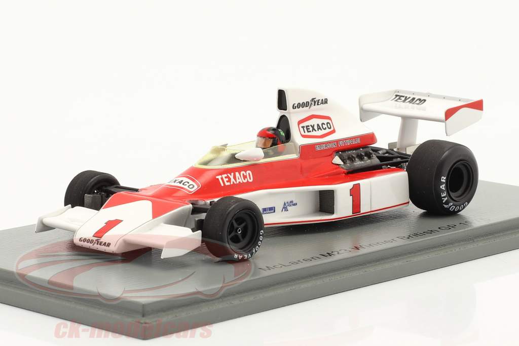 Emerson Fittipaldi McLaren M23 #1 Gagnant Britanique GP formule 1 1975 1:43 Spark