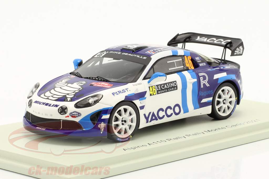 Alpine A110 Rally RGT #46 Rallye Monte Carlo 2021 Ragues, Pesenti 1:43 Spark