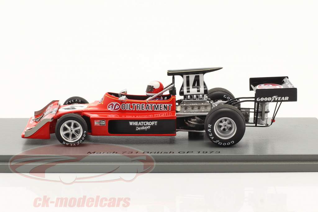 Roger Williamson March 731 #14 Britisk GP formel 1 1973 1:43 Spark