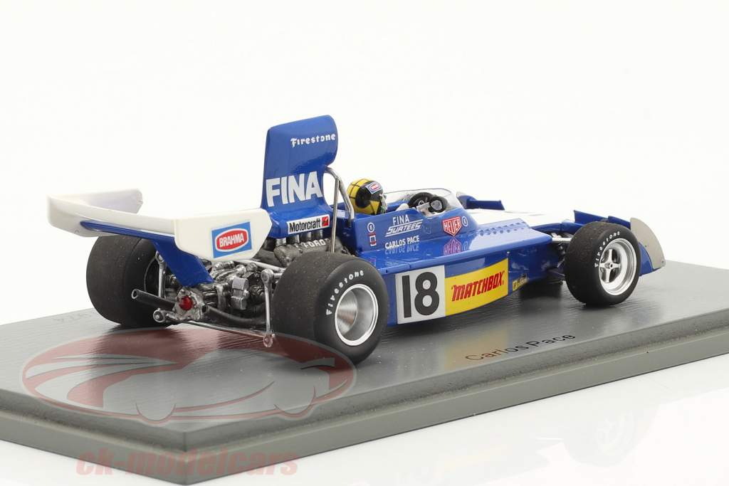 Carlos Pace Surtees TS16 #18 4e Braziliaans GP formule 1 1974 1:43 Spark