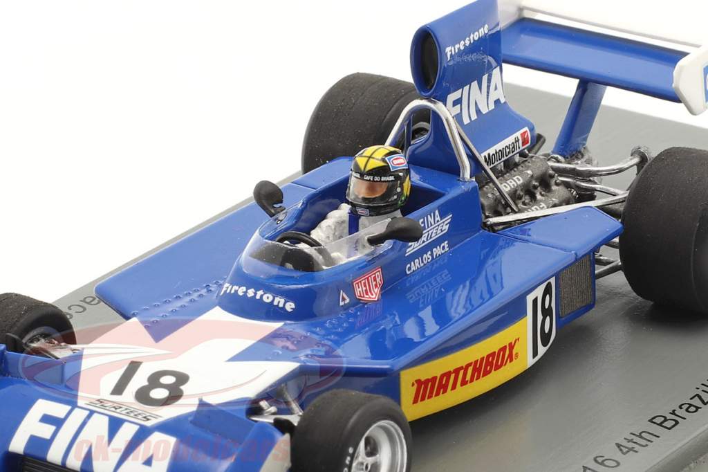 Carlos Pace Surtees TS16 #18 4e Braziliaans GP formule 1 1974 1:43 Spark