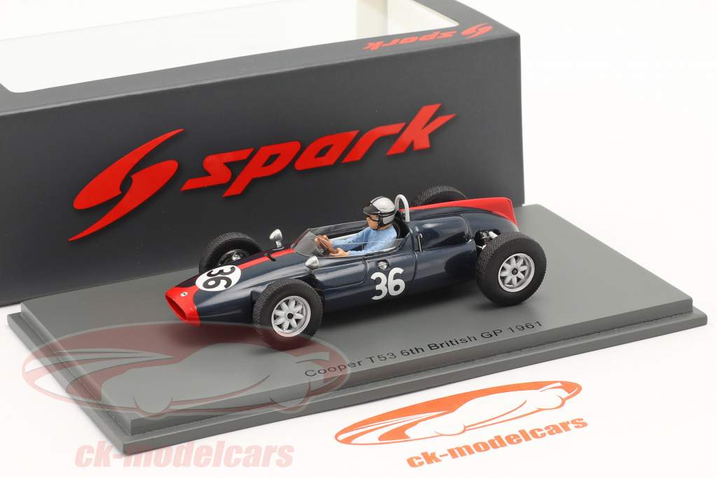 Roy Salvadori Cooper T53 #36 6e Britanique GP formule 1 1961 1:43 Spark