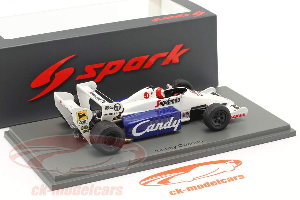 Johnny Cecotto Toleman TG184 #20 Mónaco GP fórmula 1 1984 1:43 Spark