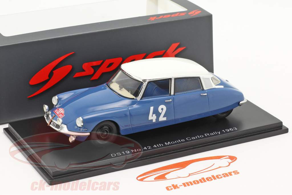 Citroen DS19 #42 4. Rallye Monte Carlo 1963 Bianchi, Ogier 1:43 Spark