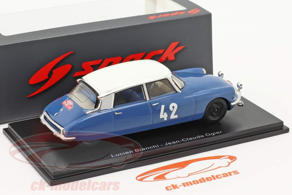 Citroen DS19 #42 4th Rallye Monte Carlo 1963 Bianchi, Ogier 1:43 Spark