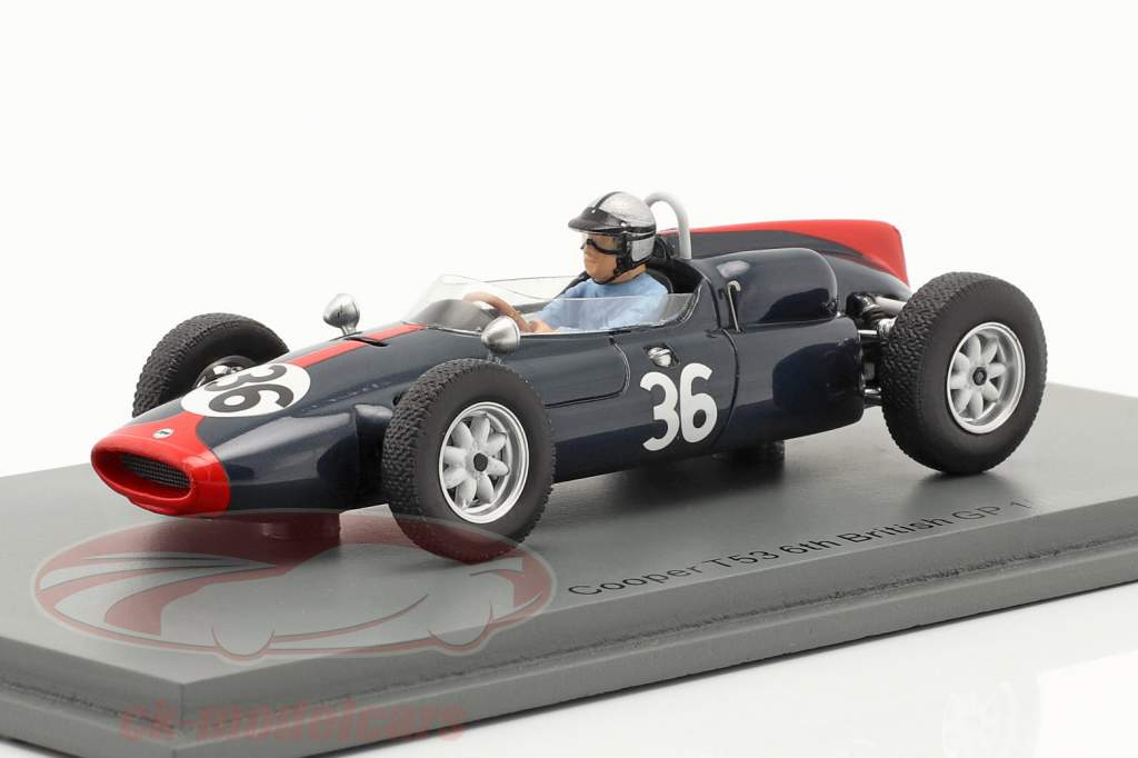 Roy Salvadori Cooper T53 #36 6. Britisk GP formel 1 1961 1:43 Spark