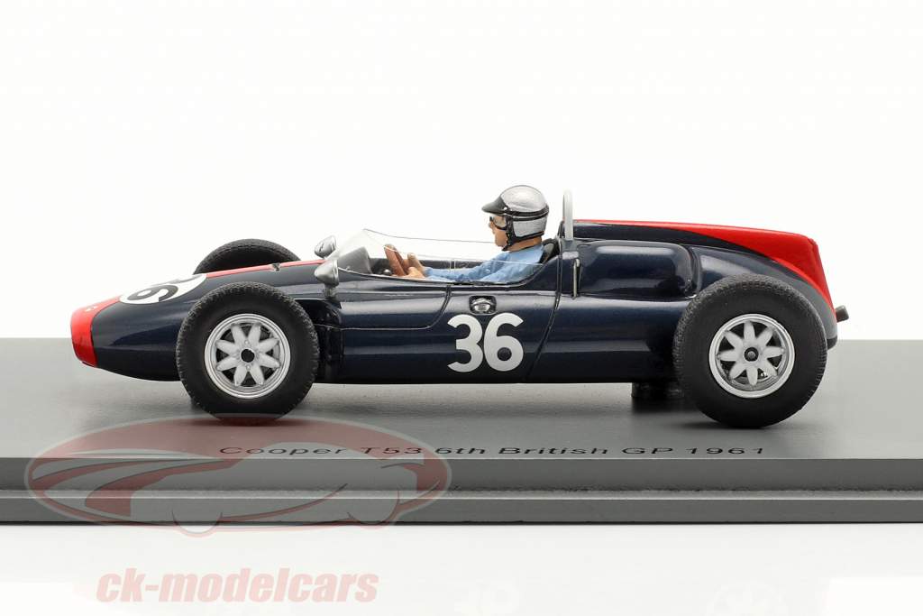 Roy Salvadori Cooper T53 #36 6e Britanique GP formule 1 1961 1:43 Spark