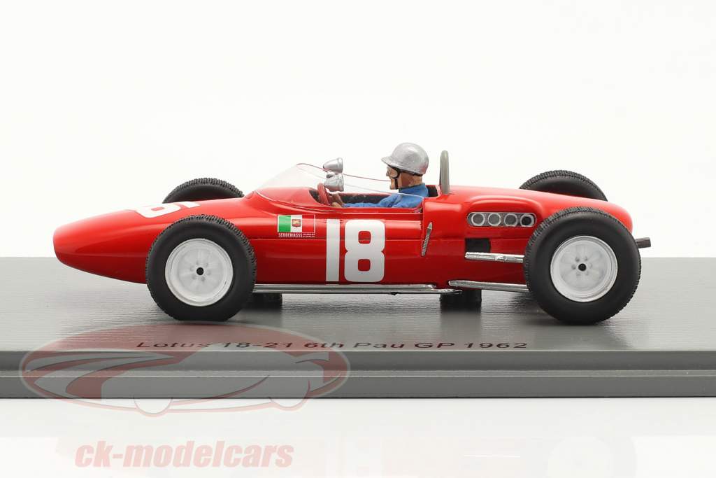 Nino Vaccarella Lotus 18-21 #18 6° GP de Pau 1962 1:43 Spark
