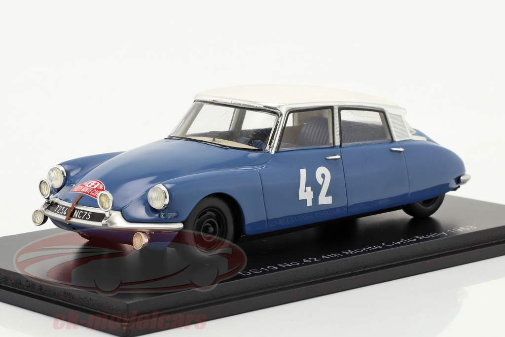 Citroen DS19 #42 4. Rallye Monte Carlo 1963 Bianchi, Ogier 1:43 Spark
