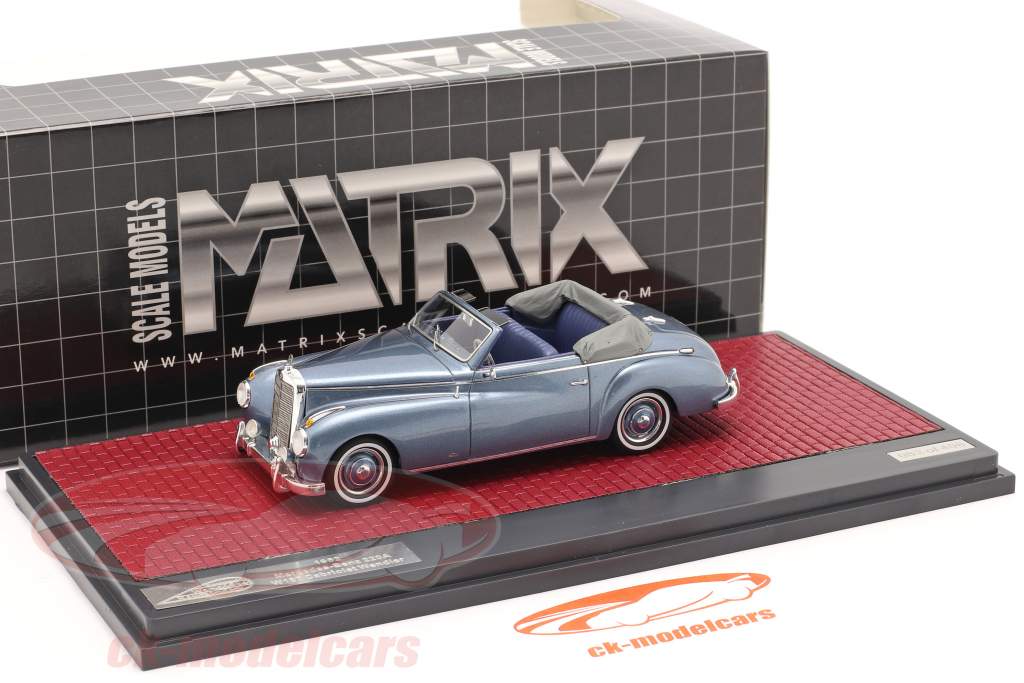 Mercedes-Benz 220 A (W187) Wendler Cabriolet Open Top 1952 blue 1:43 Matrix