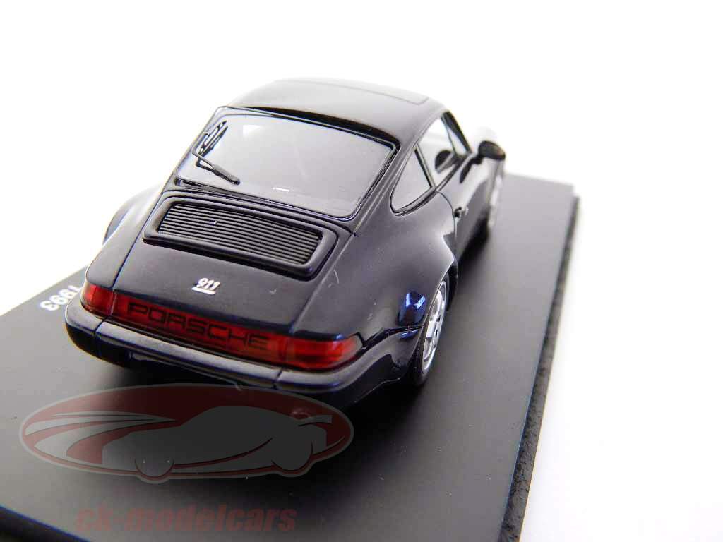 Porsche 911 Carrera 4 &quot;30ème anniversaire&quot; modèle 1993 bleu foncé / bleu foncé Spark 1:43