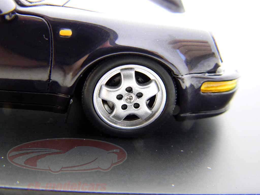 Porsche 911 Carrera 4 &quot;30ème anniversaire&quot; modèle 1993 bleu foncé / bleu foncé Spark 1:43