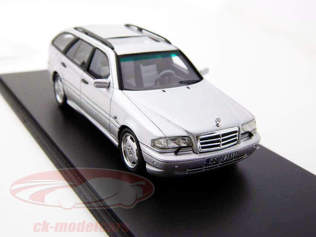 Mercedes-Benz C43 AMG station Wagon Année 1999 argent / Spark 1:43