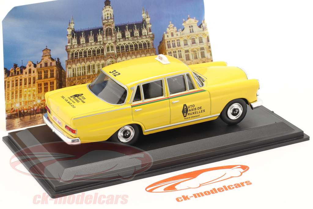 メルセデス ベンツ200D タクシー　1/43 Altaya 1:43 Mercedes-Benz 200 D Taxi Brussels 1966 yellow
