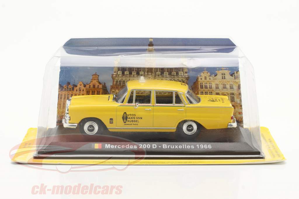 メルセデス ベンツ200D タクシー　1/43 Altaya 1:43 Mercedes-Benz 200 D Taxi Brüssel 1966 gelb