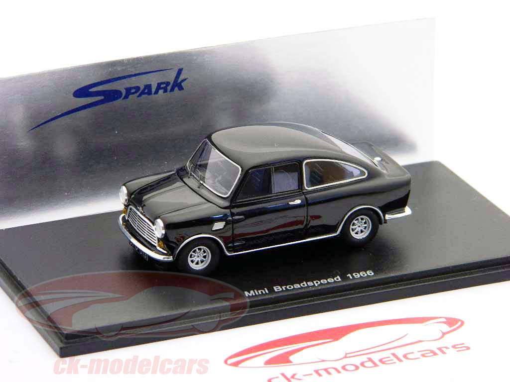 Mini Broad Année 1966 Vitesse schwarz / noir Spark 1:43
